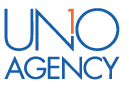 A black and blue logo for the union agency.